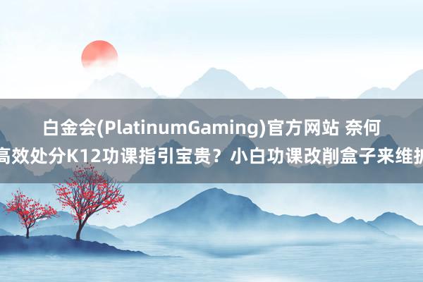白金会(PlatinumGaming)官方网站 奈何高效处分K12功课指引宝贵？小白功课改削盒子来维护