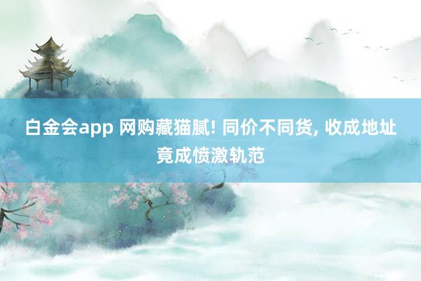 白金会app 网购藏猫腻! 同价不同货, 收成地址竟成愤激轨范