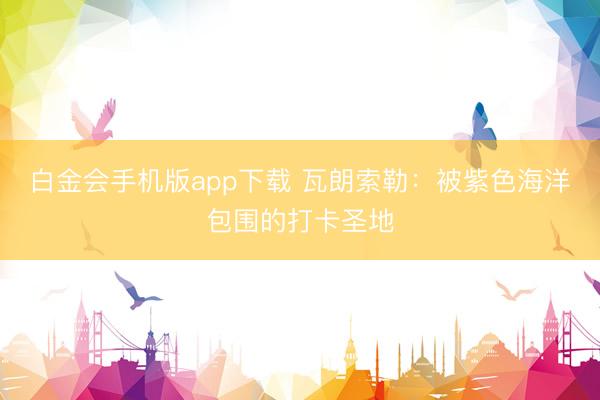 白金会手机版app下载 瓦朗索勒：被紫色海洋包围的打卡圣地